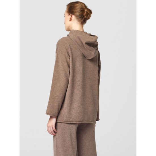Felpa combined in lana e cashmere